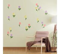 My Nametags® Autocollants Muraux Tulipes | Stickers muraux amovibles et repositionnables qui ne laisseront pas de résidus sur les murs | Décoration de chambre à coller pour enfants