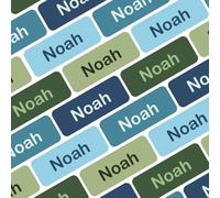 My Nametags® Lot de 175 Mini-stickers Nominatifs | Petites Étiquettes Autocollantes pour Fournitures Scolaires | Mini Étiquettes Personnalisées sans Repassage pour Tous les Âges | Couleurs Menthe