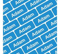 My Nametags® Lot de 175 Mini-stickers Nominatifs | Petites Étiquettes Autocollantes pour Fournitures Scolaires | Mini Étiquettes Personnalisées sans Repassage pour Tous les Âges | Bleu vif
