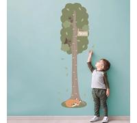 My Nametags® Toise Murale Personnalisée Renard avec Nom | Facile à Appliquer, Toise Auto-adhésive pour Enfants | Décoration Échelle de Hauteur pour Chambre d'enfant ou Salle de Jeux