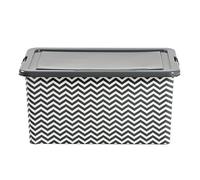 My Note Deco Boite de Rangement en Plastique avec Couvercle GRAPHIK 35L, 51, 5 x 36, 5 x 25 cm