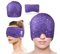 my novel things Lot de 2 masques rafraîchissants en gel pour les yeux - Soulage les maux de tête avec calotte de glace chaude/froide - Soulage instantanément les maux de tête - Poche de glace
