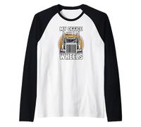 My Office Has 18 Wheels Semi Truck Driver Work Manche Raglan