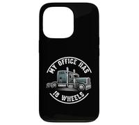 My Office Has 18 Wheels Trucker Semi Truck Driver Coque pour iPhone 13 Pro