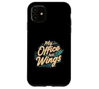 My Office Has Wings Remote Work Travel Freedom Coque pour iPhone 11