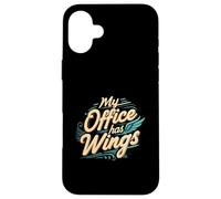My Office Has Wings Remote Work Travel Freedom Coque pour iPhone 16 Plus