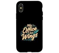 My Office Has Wings Remote Work Travel Freedom Coque pour iPhone X/XS