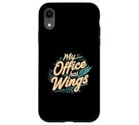 My Office Has Wings Remote Work Travel Freedom Coque pour iPhone XR