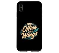 My Office Has Wings Remote Work Travel Freedom Coque pour iPhone XS Max
