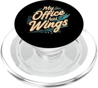 My Office Has Wings Remote Work Travel Freedom PopSockets PopGrip pour MagSafe