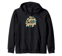 My Office Has Wings Remote Work Travel Freedom Sweat à Capuche