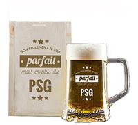 My original gift Chope à bière pour supporters de football Je ne suis pas seulement parfait... personnalisée dans une boîte en bois