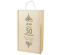 My original gift Coffret de Deux Bouteilles de Vin Spécial Anniversaire avec Votre nom, Votre âge et la dédicace Que Vous Choisissez.