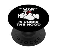 My Other Heart is Under The Hood Quote PopSockets PopGrip Adhésif