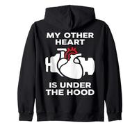 My Other Heart is Under The Hood Quote Sweat à Capuche