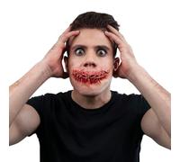 My Other Me - Application unisexe adulte beige bouche cousue. Parfait pour donner une touche effrayante à votre caractérisation d'horreur