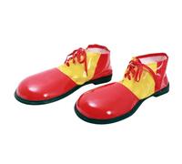 My Other Me - Chaussures unisexes pour adulte en forme de clown rouges et jaunes. Elles ajoutent une touche comique et colorée à n'importe quel costume ou fête à thème