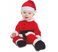My Other Me Costume de Père Noël pour bébé avec combinaison, ceinture et bonnet, en coton blanc et rouge, taille 12-24 mois. Faites sourire tout le monde avec la douceur de votre petit Père Noël.