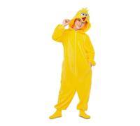 My Other Me Costume de pyjama Gallina Caponata pour enfant, unisexe, taille 7-9 ans. Comprend une combinaison à capuche jaune avec détails en bec rouge et crête jaune.