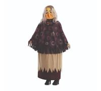 My Other Me Costume pour femme adulte de grand-mère Addams avec robe, couverture et masque avec perruque beige et marron, taille ML. Donnez une touche macabre à votre fête.