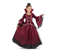 My Other Me Costume pour fille de vampire avec robe et jupon couleur grenat et noir, taille 10-12 ans, parfait pour les soirées mystères et fantaisies