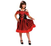 My Other Me Déguisement Can-can pour fille avec robe noire et rouge, taille 3-4 ans. Parfait pour se démarquer lors de n'importe quel carnaval ou fête à thème