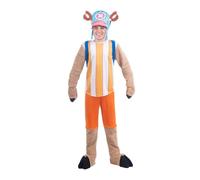 My Other Me Déguisement Chopper pour homme adulte avec bonnet, sac à dos, t-shirt, pantalon et couvre-bottes en bleu et orange taille S. Parfait pour vos aventures les plus folles