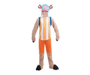 My Other Me Déguisement Chopper pour homme adulte avec bonnet, sac à dos, t-shirt, pantalon et couvre-bottes en bleu et orange taille M. Parfait pour vos aventures les plus folles