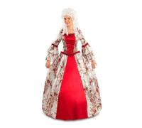 My Other Me Déguisement colonial rouge pour femme avec robe et jupon taille ML. Parfait pour revivre l'élégance des époques passées lors de votre prochaine fête costumée