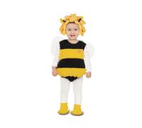 My Other Me Déguisement d'abeille Maya unisexe avec body, ailes, chapeau avec antennes et chaussons en jaune et noir, taille 7-12 mois. Idéal pour une photo inoubliable de votre bébé