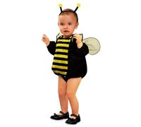 My Other Me Déguisement d'abeille pour bébé, unisexe, taille 7-12 mois. Comprend une culotte, un bandeau avec antennes, une robe noire et jaune avec des ailes noires. Petite abeille prête à flotter