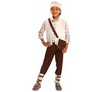 My Other Me Déguisement de berger pour enfant avec bonnet, gilet, revolver et jambières de couleur blanche et marron, taille 3-4 ans, parfait pour représenter des scènes rurales avec style