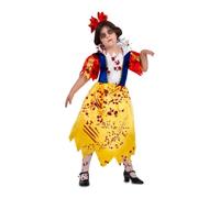 My Other Me Déguisement de Blanche-Neige pour fille en jaune et blanc avec bandeau et robe taille 10-12 ans. Parfait pour une fête de contes enchantés