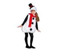 My Other Me Déguisement de bonhomme de neige blanc pour enfant unisexe avec bonnet, robe et écharpe, taille 5-6 ans, parfait pour une charmante balade hivernale