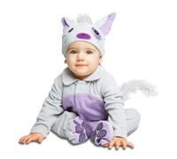 My Other Me Déguisement de chat unisexe pour bébé violet avec bonnet, singe, queue et tétine taille 7-12 mois. Faites de chaque jour une aventure féline adorable