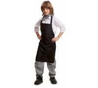 My Other Me Déguisement de châtaignier pour enfant avec foulard, chemise, tablier et pantalon en noir et blanc, taille 3-4 ans, parfait pour recréer une charmante tradition