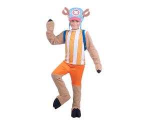 My Other Me Déguisement de Chopper pour enfant avec bonnet, sac à dos, t-shirt, pantalon et couvre-bottes en bleu et orange, taille 10-12 ans. Plongez dans un monde d'aventures fabuleuses.