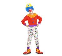 My Other Me - Déguisement de clown pour enfant unisexe avec combinaison imprimée à pois rouges et blancs, taille 7-9 ans, brille à chaque fête avec une joie contagieuse.