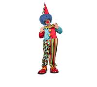 My Other Me Déguisement de clown unisexe avec chapeau et combinaison multicolore pour enfant, taille 10-12 ans. Égayez n'importe quelle fête avec vos manigances amusantes