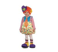 My Other Me Déguisement de clown unisexe avec robe, chaussures et bandeau avec perruque et bonnet coloré taille 7-12 mois. Parfait pour les anniversaires et les séances photo uniques