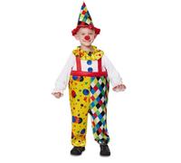 My Other Me Déguisement de clown unisexe pour enfant avec chapeau et singe en multicolore, taille 3-4 ans. Faites rire tout le monde à chaque fête avec votre style unique