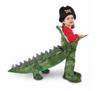 My Other Me - Déguisement de crocodile unisexe avec pantalon, bonnet et couvre-bottes en gris et vert pour bébé taille 12-24 mois. Plongez dans l'aventure des sept mers