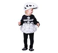 My Other Me Déguisement de dinosaure unisexe pour enfant avec chapeau, combinaison et couvre-pieds, noir et blanc, taille 3-4 ans, parfait pour une journée pleine d'aventures jurassiques