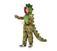 My Other Me Déguisement de dinosaure unisexe vert avec combinaison à capuche pour enfant Taille 5-6 ans Transforme les fêtes en une véritable aventure préhistorique