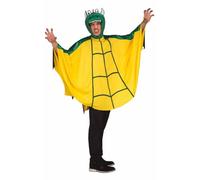 My Other Me Déguisement de dragon adulte unisexe avec poncho et bonnet en jaune et vert, taille ML. Idéal pour libérer votre côté le plus sauvage lors de toute fête à thème