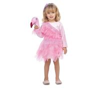 My Other Me Déguisement de flamant rose pour fille avec robe et gant, taille 3-4 ans. Parfait pour les fêtes d'anniversaire pleines de joie et de couleur