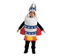 My Other Me Déguisement de fusée pour enfant unisexe avec costume bleu et blanc, taille 5-6 ans. Voyagez vers les étoiles avec cette tenue spatiale amusante