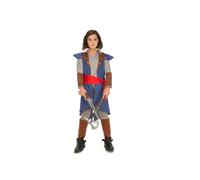 My Other Me Déguisement de guerrière bleu et gris pour fille avec manteau, chemise, pantalon, brassard, ceinture et guêtres taille 7-9 ans. Parfait pour les aventures épiques
