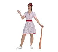 Mom Vintage Baseball Player Costume Blanc L