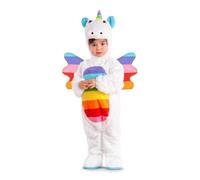 My Other Me Déguisement de licorne pour bébé unisexe de couleur blanche avec bonnet, body, chaussons et ailes taille 0-6 mois. Parfait pour les premières photos du petit garçon
